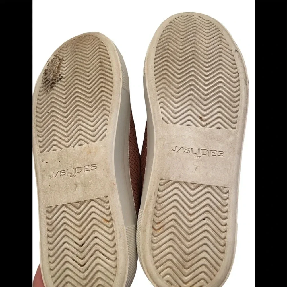 J/Slides NYC Mauve/Pinm Snake Skin Print Slip On Shoes